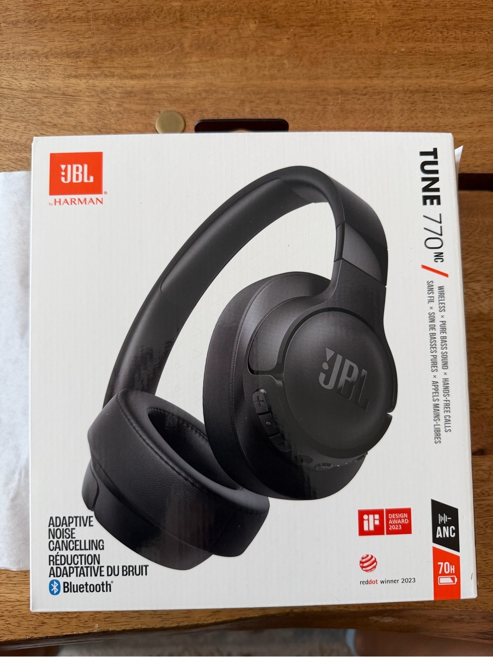 NEW IN BOX JBL Tune 770NC Wireless Over-Ear Headphones — Black